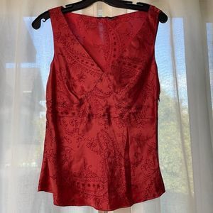 The Limited Silk Paisley Top